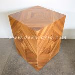 Teak Barn Stool with Rubber Feet – Wooden Stools