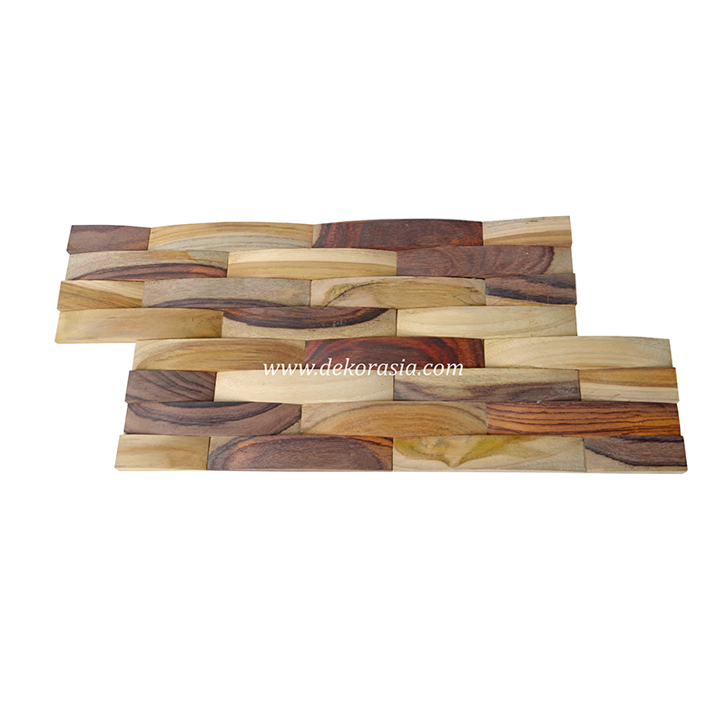 Wood Wall Wave Mix Young, Natural Wall Cladding for Home Decoration