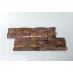Wood Wall Cladding Wave Sonokeling, Natural Wood Wall Cladding for Wall Decoration