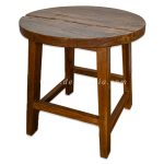 Antique Round Rustic Stool – Wooden Stools for Home Furniture