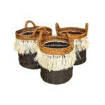 Banana Basket (Set 3) Natural Basket, Storage Basket for Home Decor