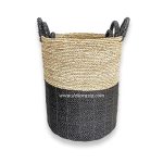 Woven Rope Storage Basket, Woven Natural Basket with Handles