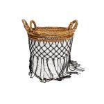 Natural Woven Storage Basket with Handle, Rope Banana Basket Home Decorative