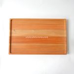 Natural Wooden Square Tray for Snack and Serving Tray