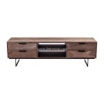 TV Dresser Pesaro with Drawer Storage for Bedroom Living Room, Wood TV Stand Luxury Classic
