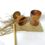 Teak Wine Goblet Diameter 3 Inches x Height 4 to 4.8 inches, Teak Wood Kitchenware