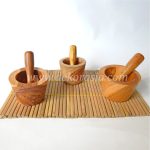Teak Wood Mortar Size Dia 4.2 to 6 Inches, Natural Teak Mortar