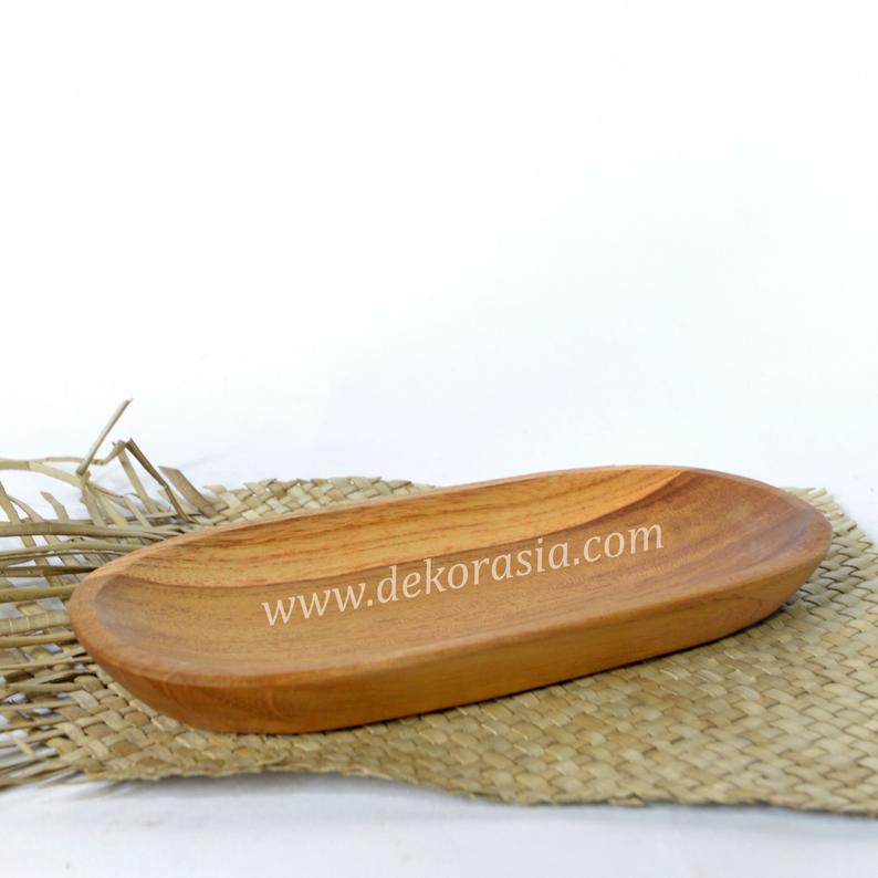 Teak Wood Oval Tray