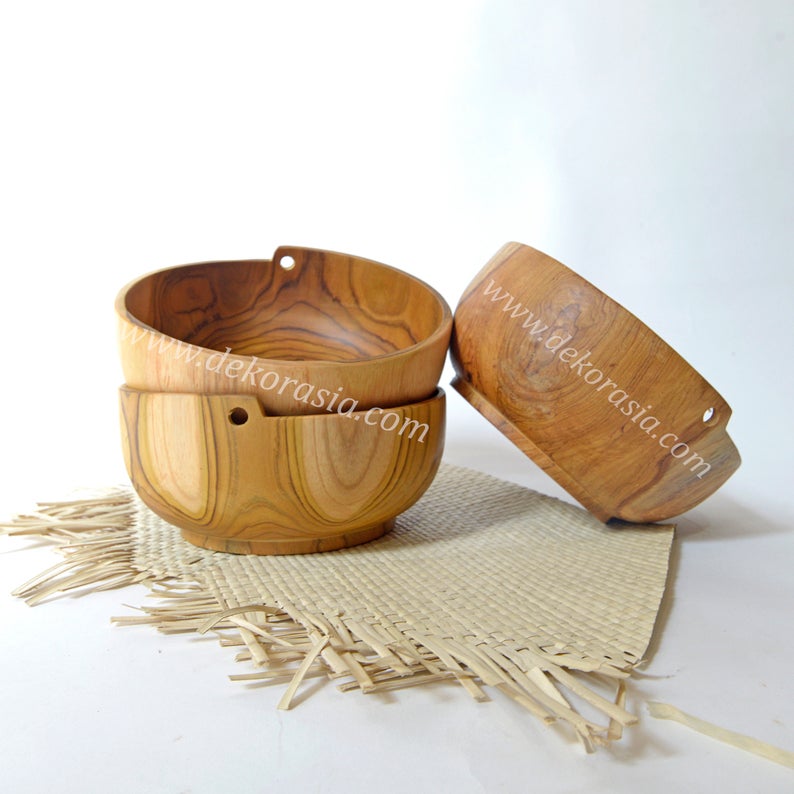 Wooden Round Bowl