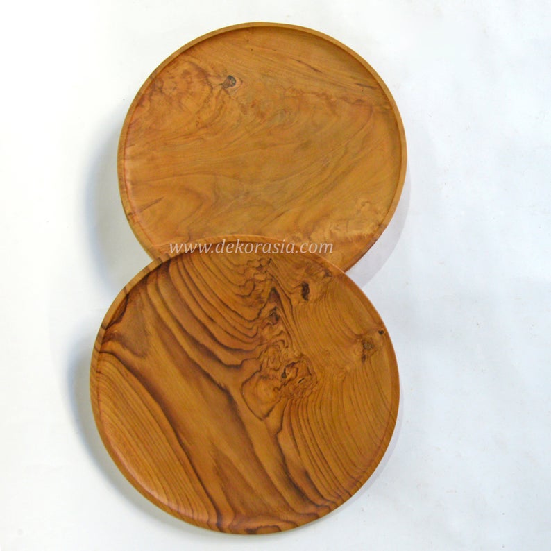 Wood Round Plate