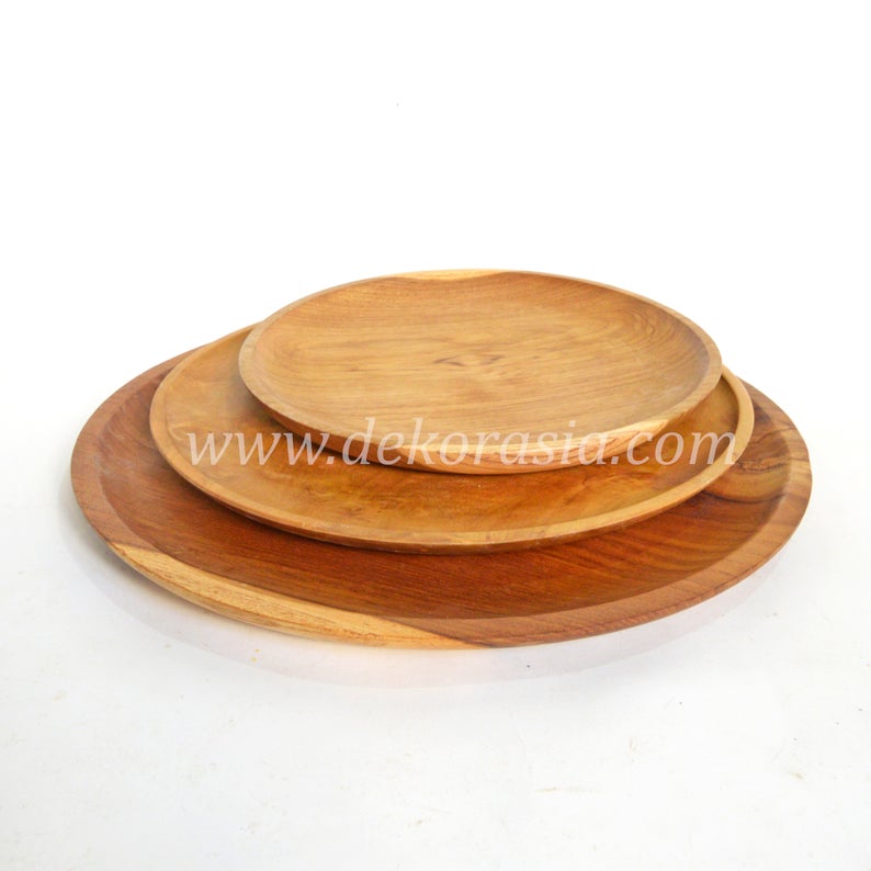 Wood Round Plate