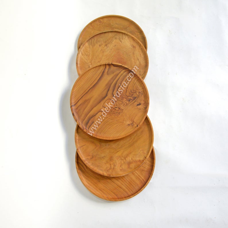 Wood Round Plate