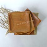 Natural Teak Wood Square Tray, Dinnerware Set Dishes and Trays