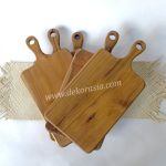 Wooden Antique Teak Cutting Board with Handle, Wood Cutting Board