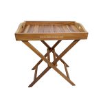 Table Wood Tray Stand, Wooden Furniture for Home Decoration, Wooden Tray with Stand
