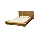 Wooden Bed Frame with Head Bed, High Quality Wooden Bed for Home or Hotel Bedroom Furniture
