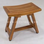 Wooden Curved Recta Stool – Wood Stool for Bathroom