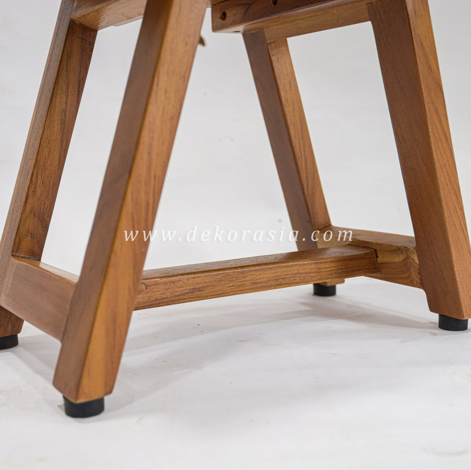 Wooden Curved Recta Stool