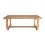 Rectangle Teak Table, Natural Wood Table for Dining Room or Meeting, Table Luxury Home Furniture