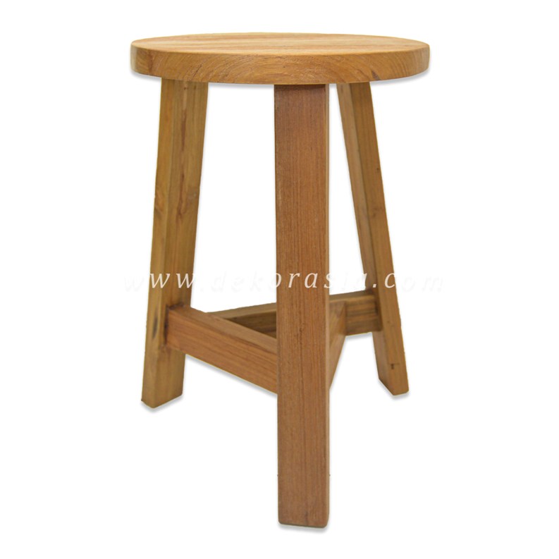 Round Natural Stool
