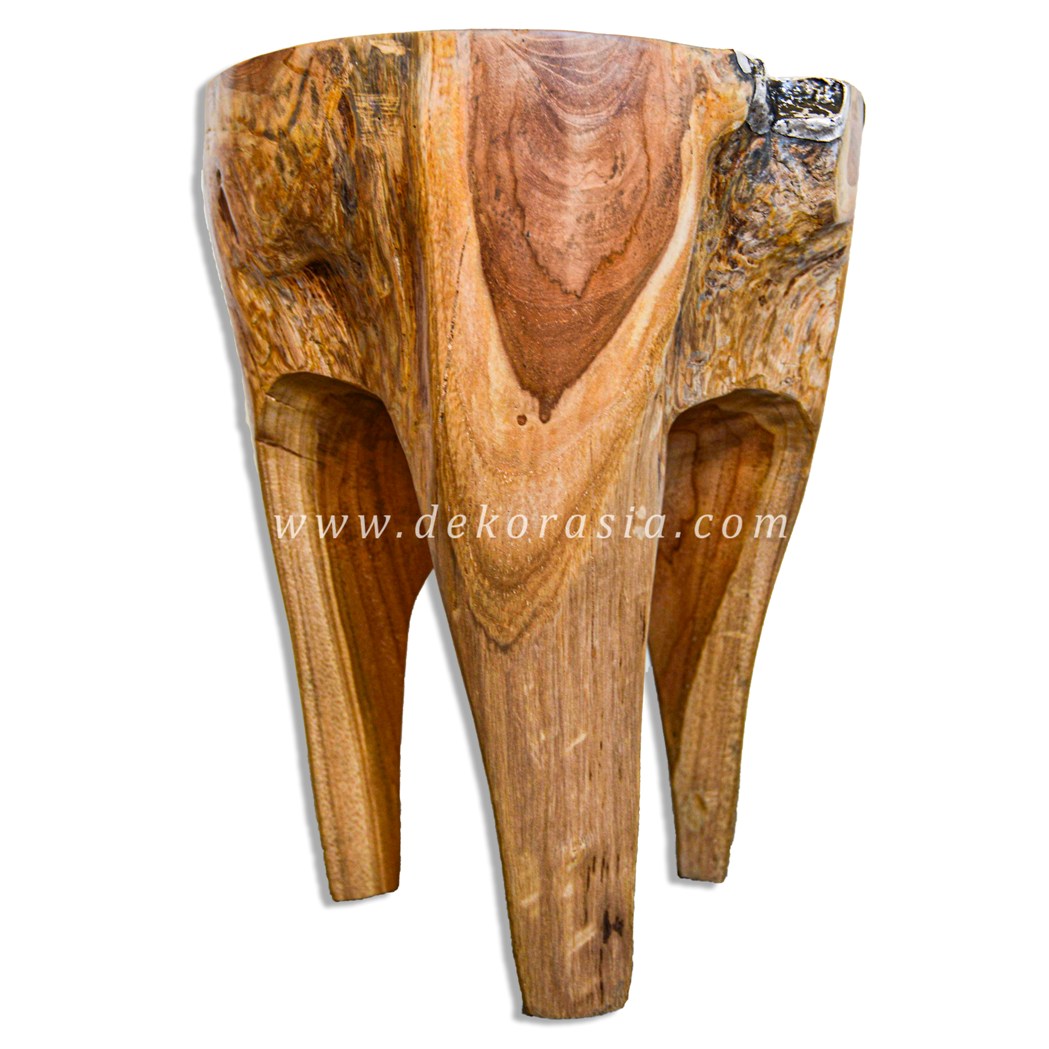Wood and Aluminium Stool