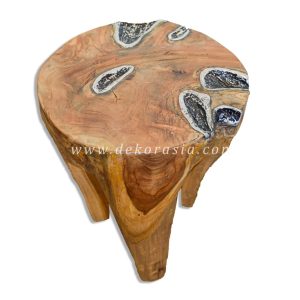 Wood and Aluminium Stool