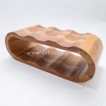 Wooden Wine Rack, Wood Lamination Decorative, Wood Wine 6 Bottle Storage Display Rack