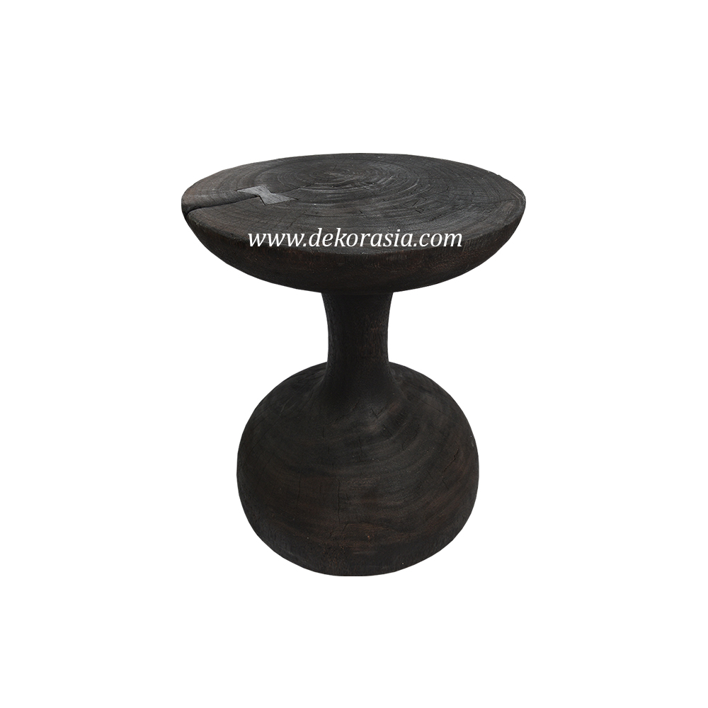 Black Wood Stool