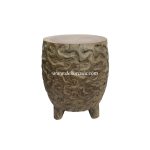 Wood Stool Decorative with Legs, Home Furniture Wooden Stool Chair, Wooden Stool with Carved Motifs